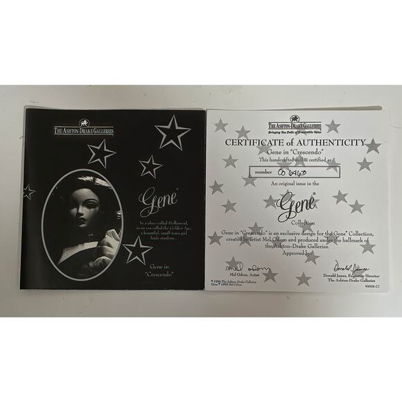 1996 Ashton Drake Gene Doll “Cresendo"Costume Ensemble NRFB - Picture 4 of 6